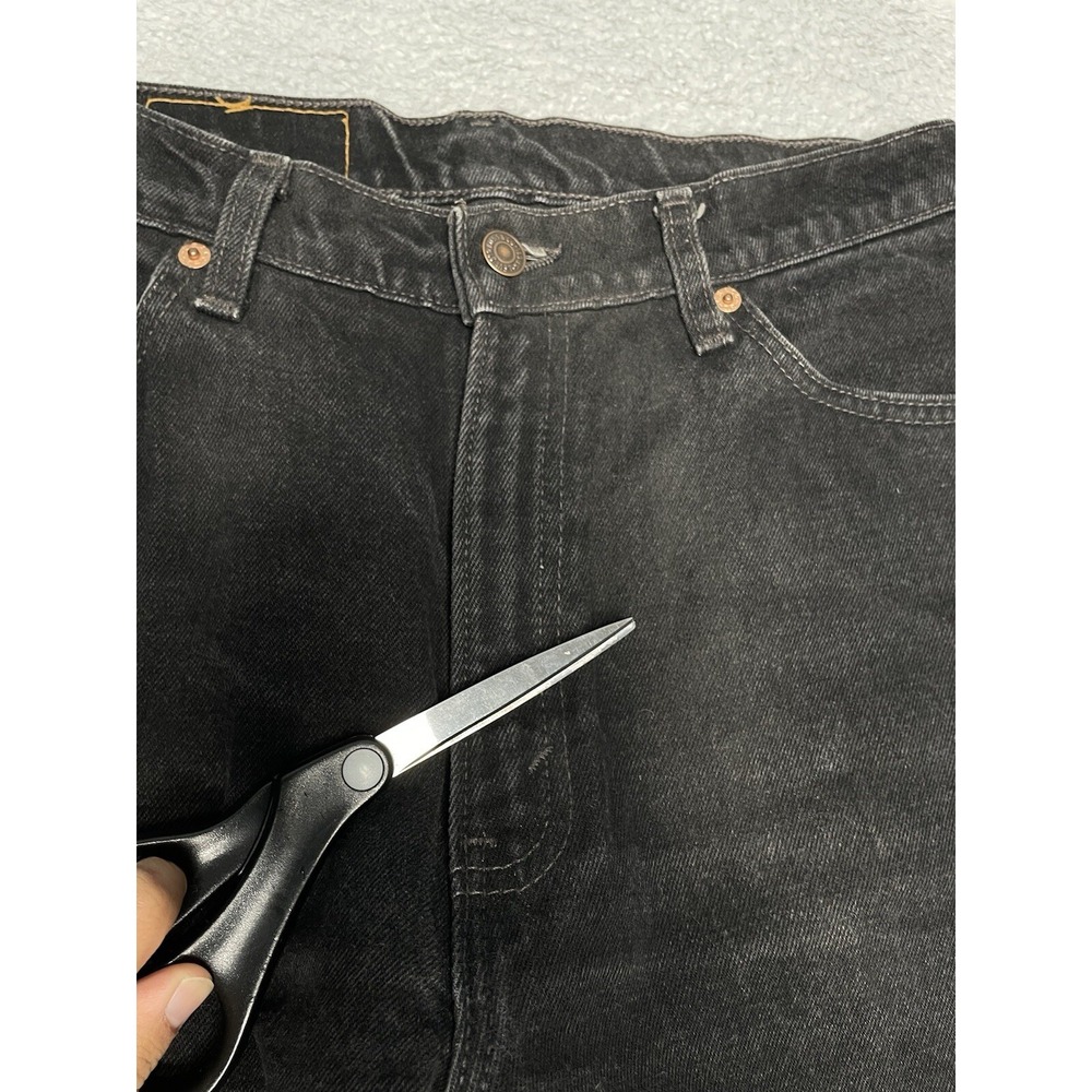 Vintage Levis 512 Jeans Womens Sz 13 JR M Black Slim Fit Tapered Leg Made In USA - Picture 14 of 16